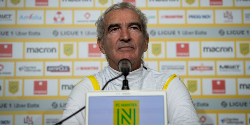 Raymon Domenech ex Nantes coach on a press conference
