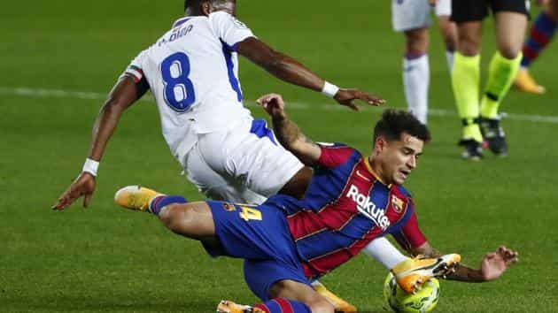 Barcelonas Philipe Coutinho injured in the game